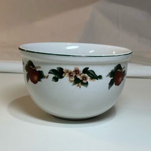 The Cades Cove Collection. Vintage Apples & blossoms Mixing Bowl. Approx 6” W.